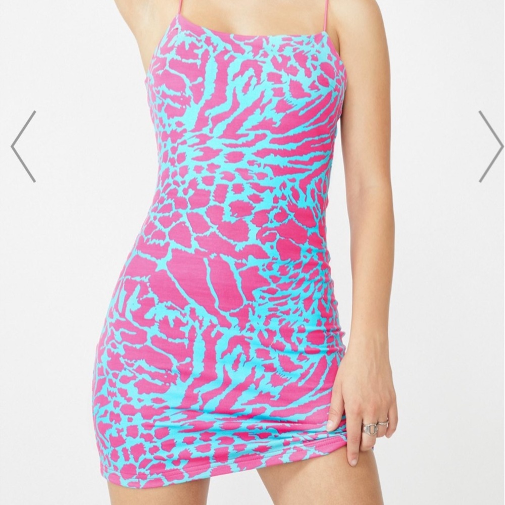 Elsie and fred pink and blue dress